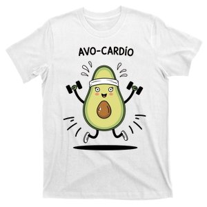 Avocardio Funny Avocado Fitness Illustration T-Shirt