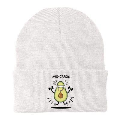 Avocardio Funny Avocado Fitness Illustration Knit Cap Winter Beanie