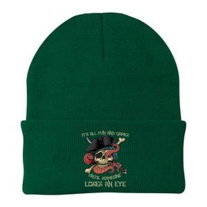 All Fun And Games Until Someone Loses An Eye Funny Pirate Knit Cap Winter Beanie