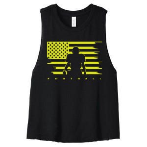 American Football Apparel Football Women's Racerback Cropped Tank