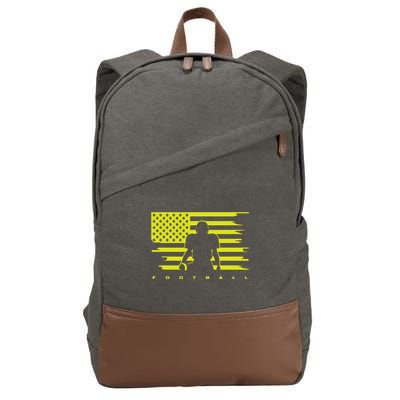 American Football Apparel Football Cotton Canvas Backpack