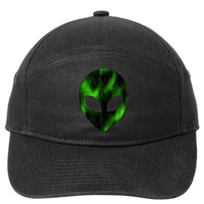 Alien Face 7-Panel Snapback Hat