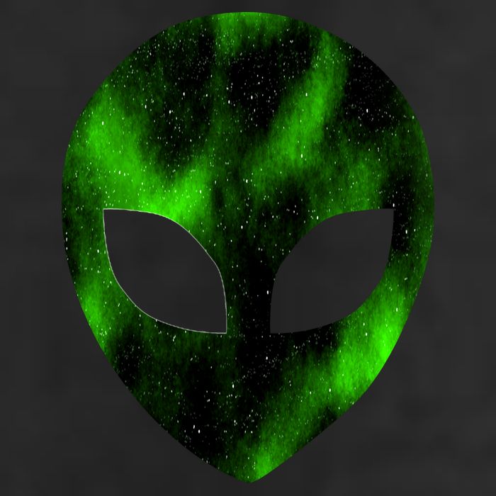 Alien Face Golf Towel