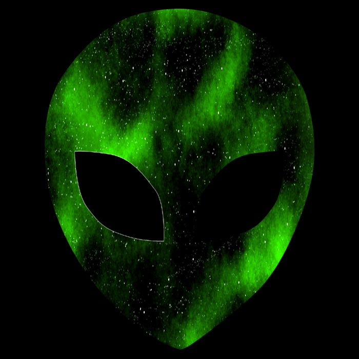 Alien Face Cropped Pullover Crew