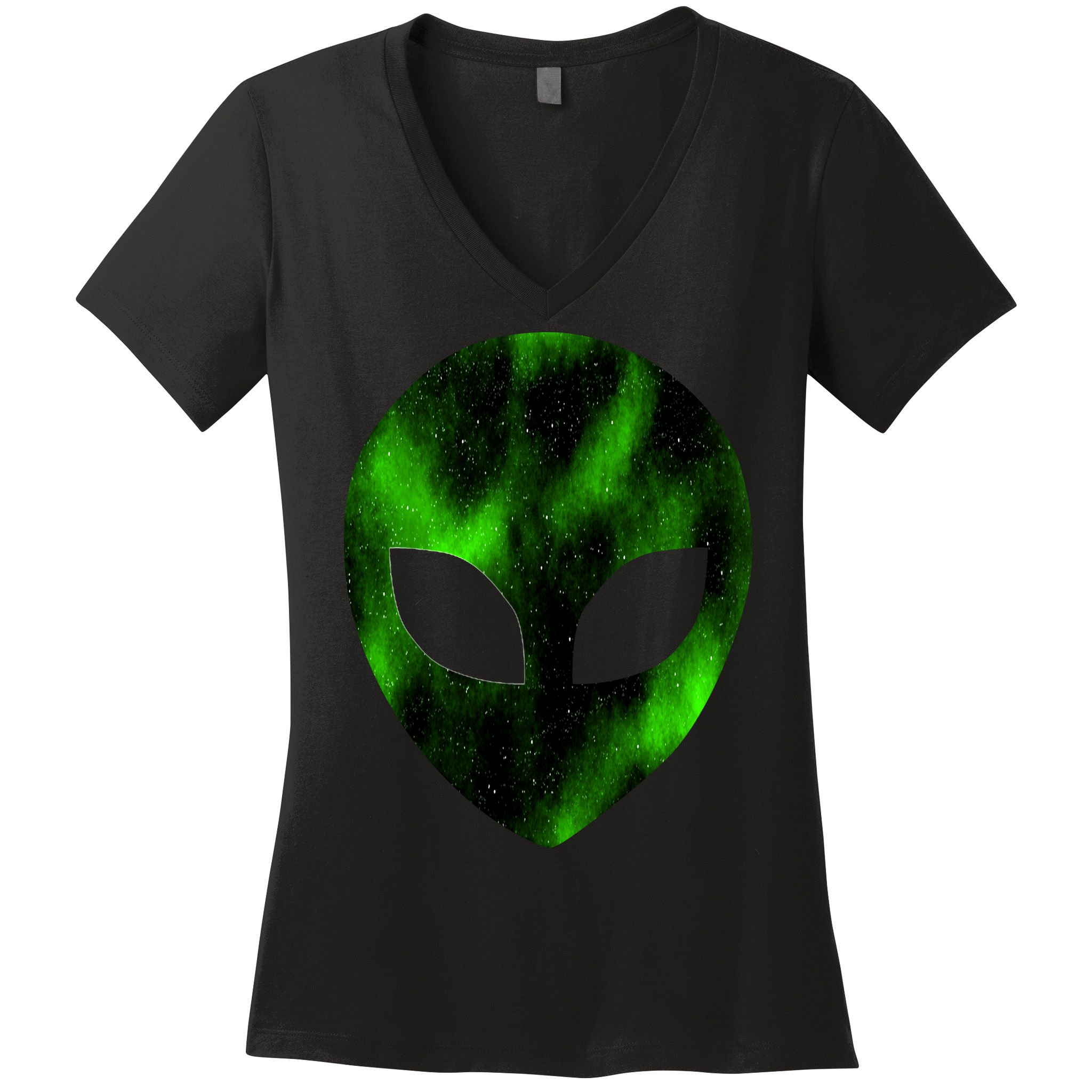 Alien Face Women's V-Neck T-Shirt