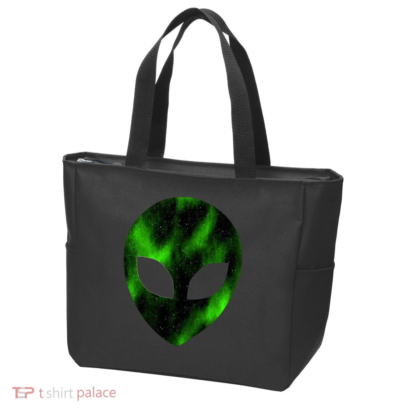 Alien Face Zip Tote Bag