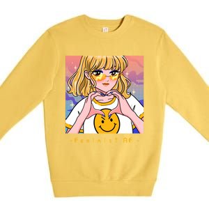 Aesthetic Feminist Af E Power Anime Indie Harajuku Gift Premium Crewneck Sweatshirt