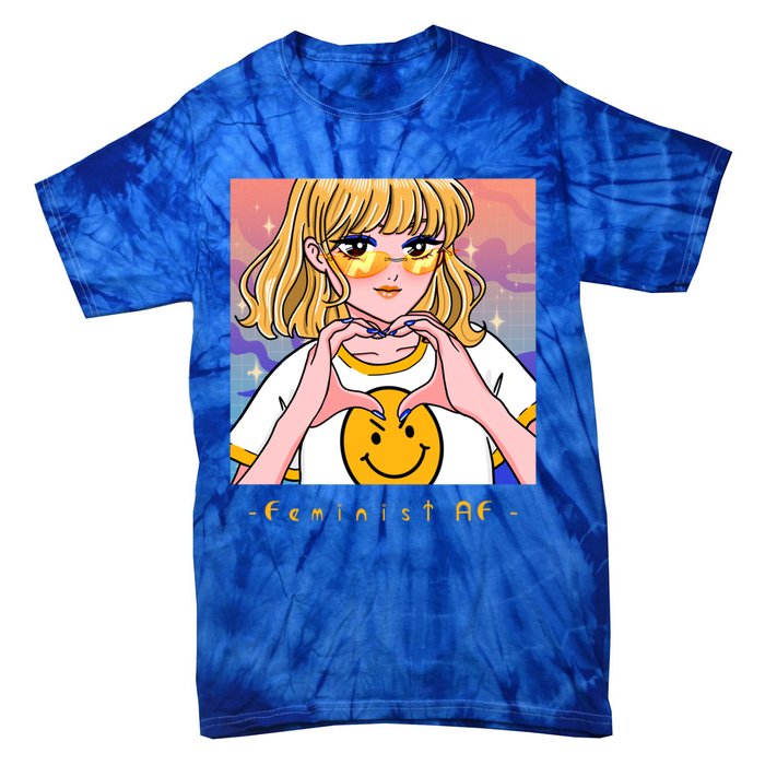 Aesthetic Feminist Af E Power Anime Indie Harajuku Gift Tie-Dye T-Shirt