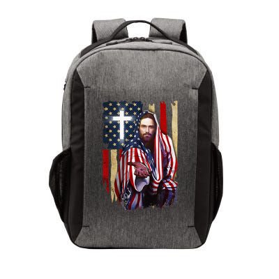 American Flag And Jesus Happy Independence Day 4th Of July Vector Backpack