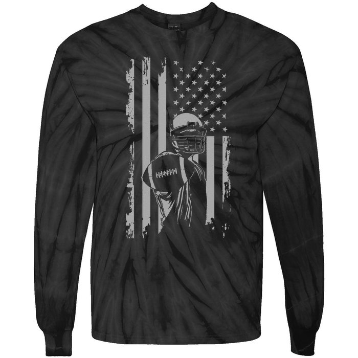 American Football Tie-Dye Long Sleeve Shirt