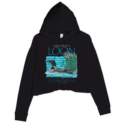 Advice From A Loon Spend Time At The Lake Crop Fleece Hoodie