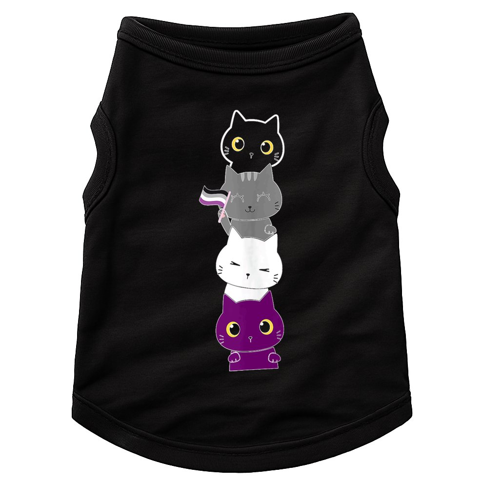 Asexuality Flag Animal Cat Ace Pride Demisexual Gift Asexual Doggie Tank
