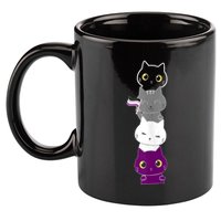 Asexuality Flag Animal Cat Ace Pride Demisexual Gift Asexual 11oz C Handle Ceramic Mug