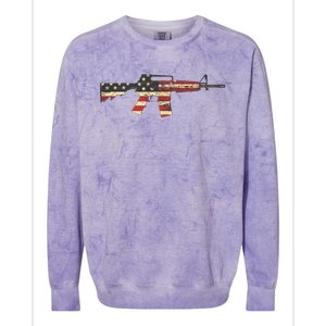 American Flag Ar15 Colorblast Crewneck Sweatshirt