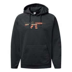 American Flag Ar15 Performance Fleece Hoodie