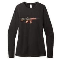 American Flag Ar15 Womens CVC Long Sleeve Shirt