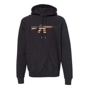 American Flag Ar15 Premium Hoodie