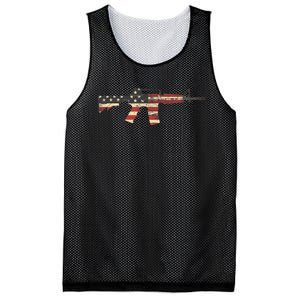 American Flag Ar15 Mesh Reversible Basketball Jersey Tank