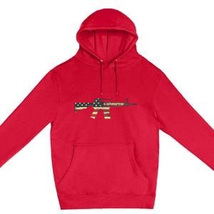 American Flag Ar15 Premium Pullover Hoodie