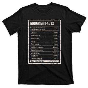 Aquarius Facts Apparel For And Wo Funny Zodiac Gift T-Shirt