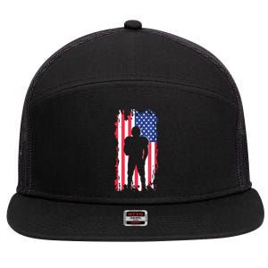 American Football Apparel Football 7 Panel Mesh Trucker Snapback Hat