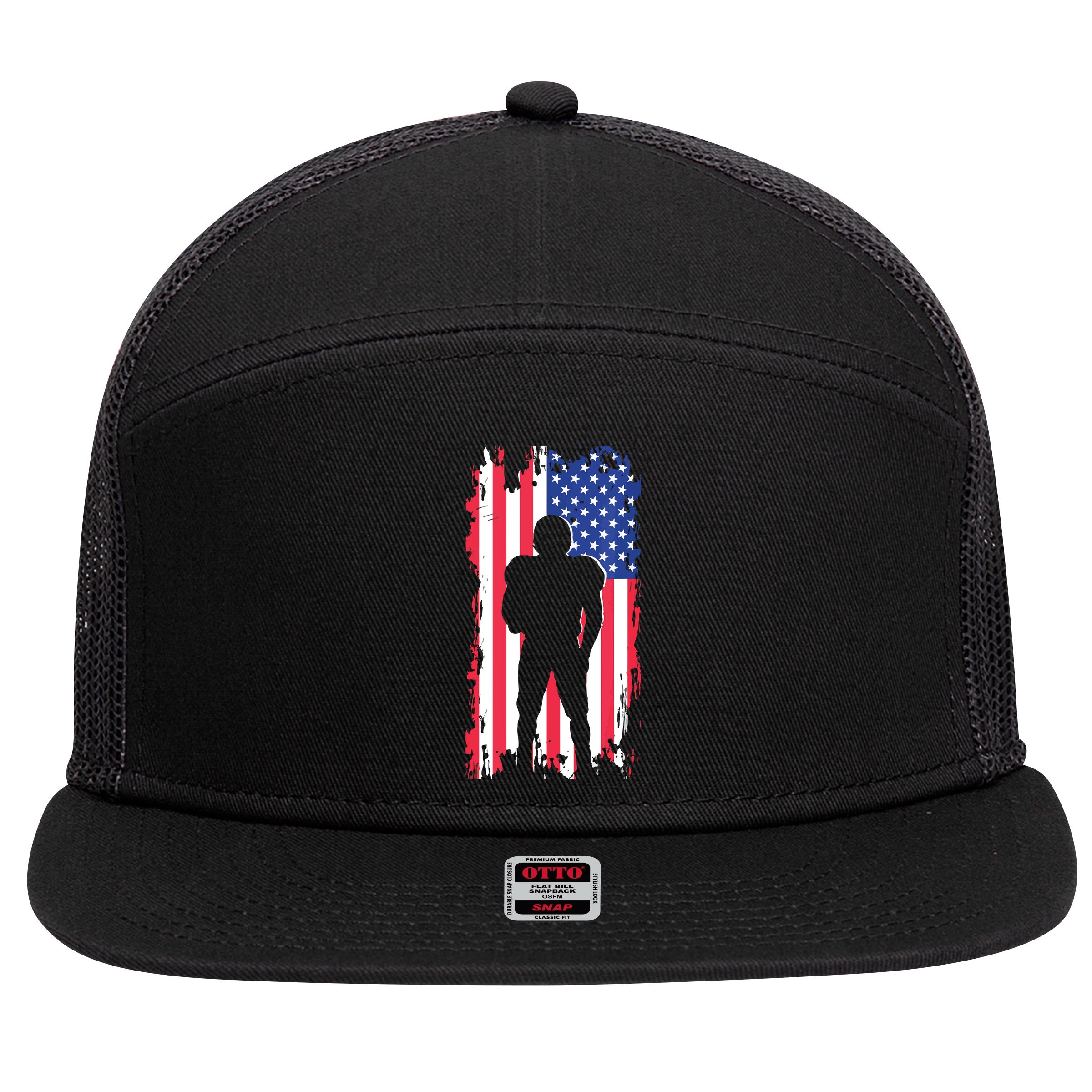American Football Apparel Football 7 Panel Mesh Trucker Snapback Hat