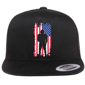 American Football Apparel Football Flat Bill Trucker Hat