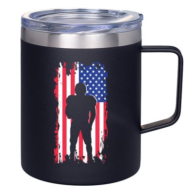 American Football Apparel Football 12oz Stainless Steel Coffee Mug