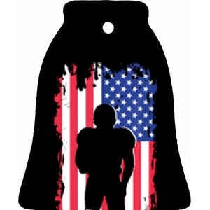 American Football Apparel Football Ceramic Bell Ornament