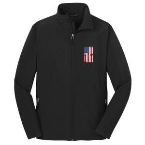 American Flag Auto Car Diesel Mechanic Dad Mechanics Gift Funny Gift Core Soft Shell Jacket