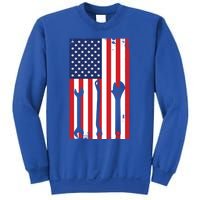 American Flag Auto Car Diesel Mechanic Dad Mechanics Gift Funny Gift Sweatshirt