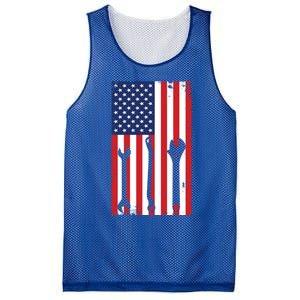 American Flag Auto Car Diesel Mechanic Dad Mechanics Gift Funny Gift Mesh Reversible Basketball Jersey Tank