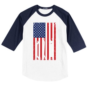 American Flag Auto Car Diesel Mechanic Dad Mechanics Gift Funny Gift Baseball Sleeve Shirt