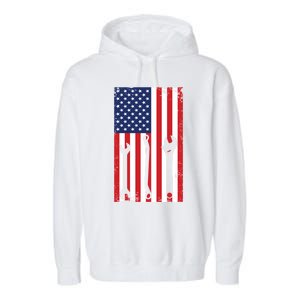 American Flag Auto Car Diesel Mechanic Dad Mechanics Gift Funny Gift Garment-Dyed Fleece Hoodie