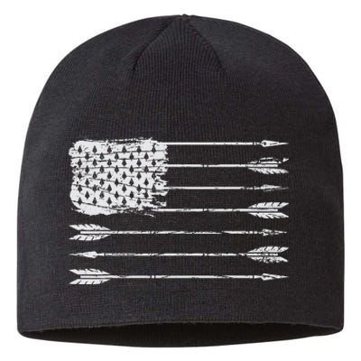 American Flag Arrow Archery Bowhunting Gifts Archer Hunter Sustainable Beanie