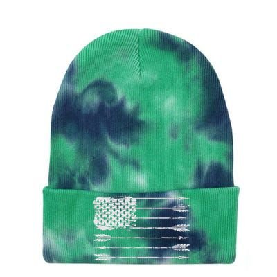 American Flag Arrow Archery Bowhunting Gifts Archer Hunter Tie Dye 12in Knit Beanie