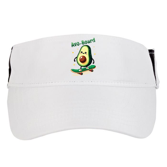 Avoboard Funny Avocado On A Skateboard Vegan Food Boy Adult Drive Performance Visor