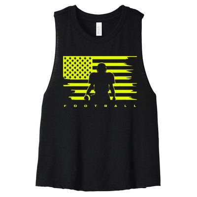 American Football Apparel Football Women's Racerback Cropped Tank