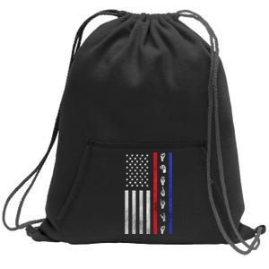 American Flag Asl American Sign Language America Usa Sweatshirt Cinch Pack Bag