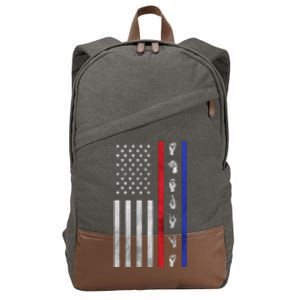 American Flag Asl American Sign Language America Usa Cotton Canvas Backpack