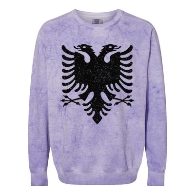 Albania Flag Albanian Doubleheaded Eagle Colorblast Crewneck Sweatshirt