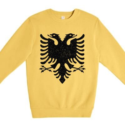 Albania Flag Albanian Doubleheaded Eagle Premium Crewneck Sweatshirt