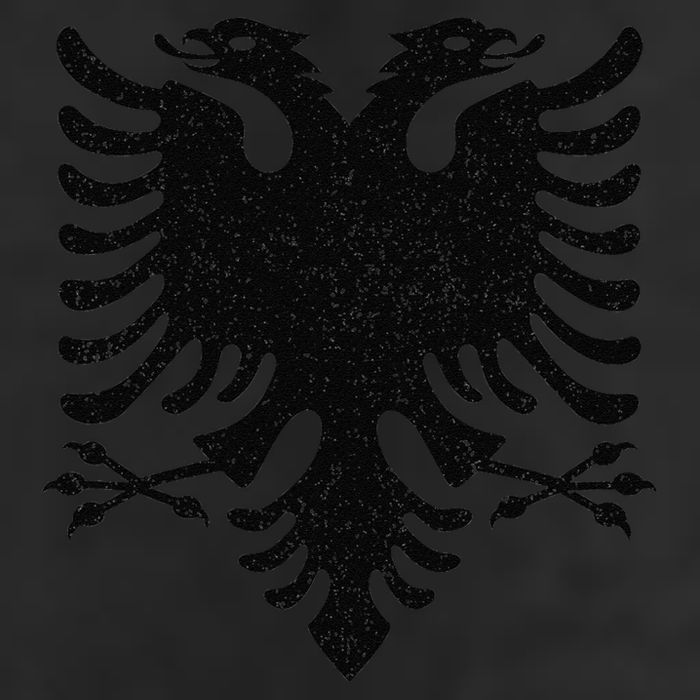 Albania Flag Albanian Doubleheaded Eagle 7 Panel Mesh Trucker Snapback Hat