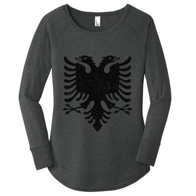 Albania Flag Albanian Doubleheaded Eagle Women's Perfect Tri Tunic Long Sleeve Shirt