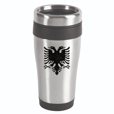 Albania Flag Albanian Doubleheaded Eagle 16oz Travel Tumbler