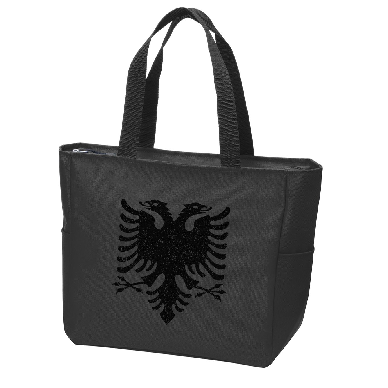 Albania Flag Albanian Doubleheaded Eagle Zip Tote Bag