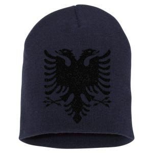 Albania Flag Albanian Doubleheaded Eagle Short Acrylic Beanie