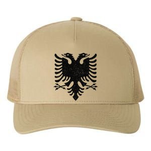 Albania Flag Albanian Doubleheaded Eagle Yupoong Adult 5-Panel Trucker Hat