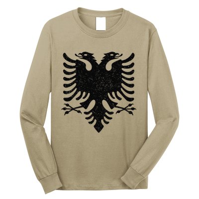 Albania Flag Albanian Doubleheaded Eagle Long Sleeve Shirt