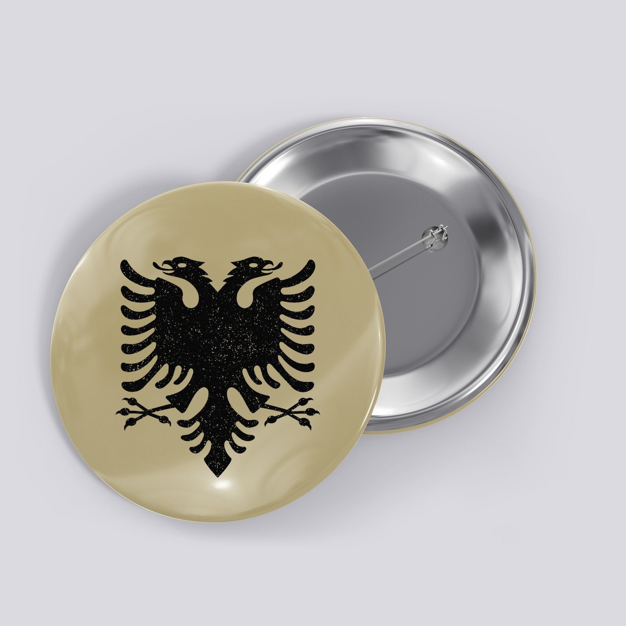 Albania Flag Albanian Doubleheaded Eagle Button